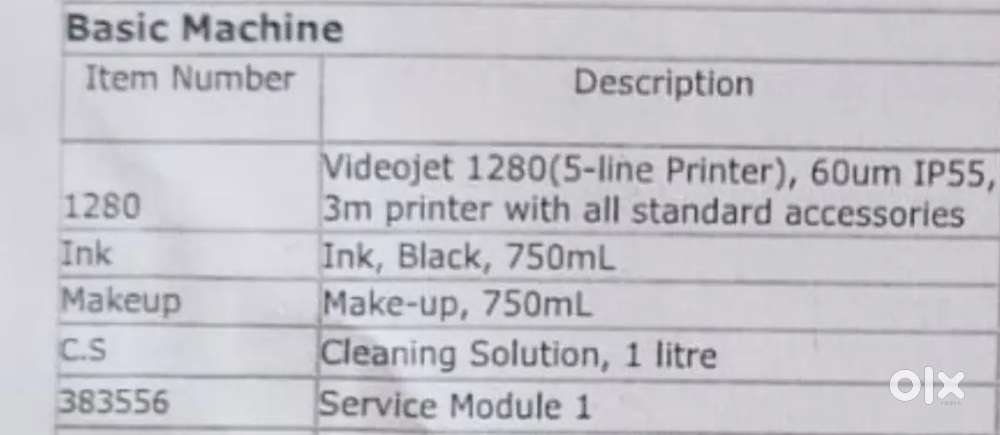 New Videojet 5 lines Printer Machine for sell