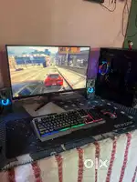 Gaming PC with 27” 144Hz Monitor – Ryzen 5, 16GB RAM, RGB Setup