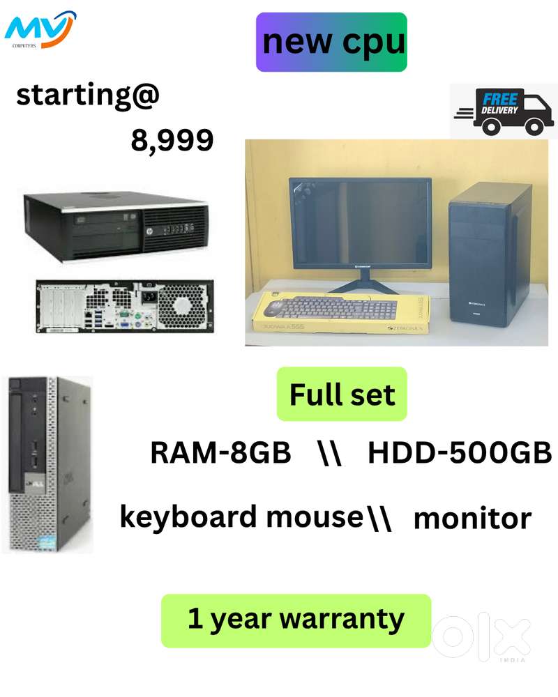 Ram - 8GB DDR3  Hard Disk - 500GB  2GB Graphics  Full Set