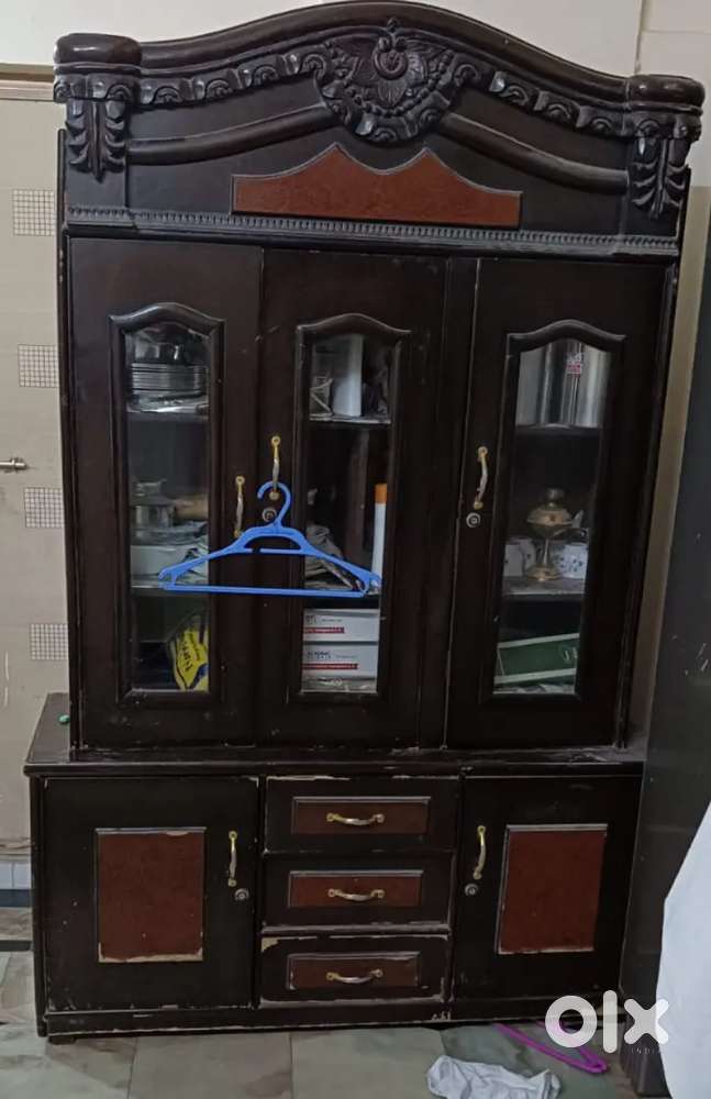 Wooden showcase and dressing table