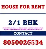 Near BIC Church, Flat with four wheeler parking, fan, geyser and exhau
