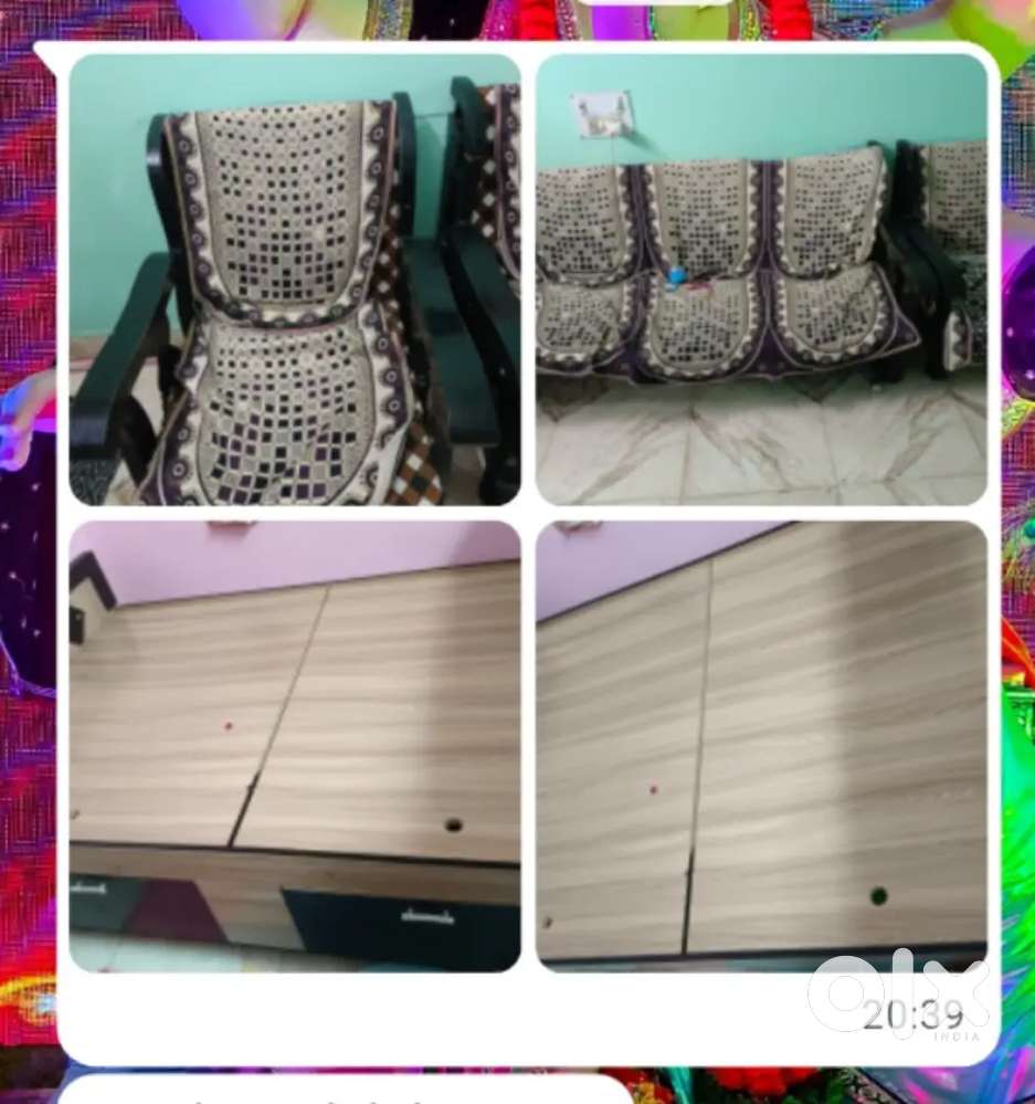 bed and sofa