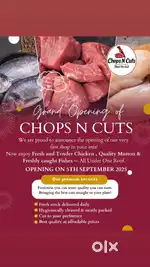 Butchers chicken/mutton/fish