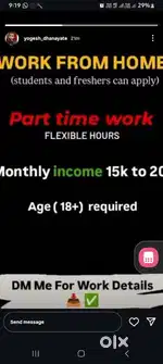 Work from home monthly earning 10K-25K Part time job