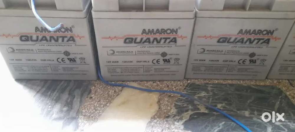 Amaron quanta 12 V, 26 Ah four batterries , each for 1300,all for 4800