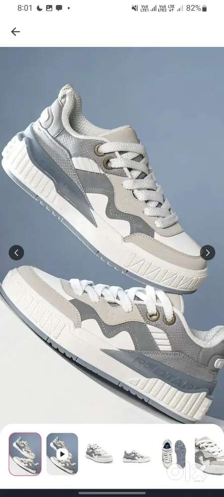 Red tape sneakers