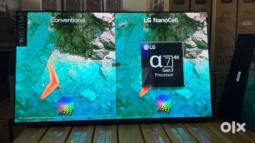 Android led tv  and boat sound bar 2.1 available