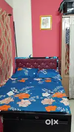 6*4 Feet Wrought Iron Storage Bed with Mattress
