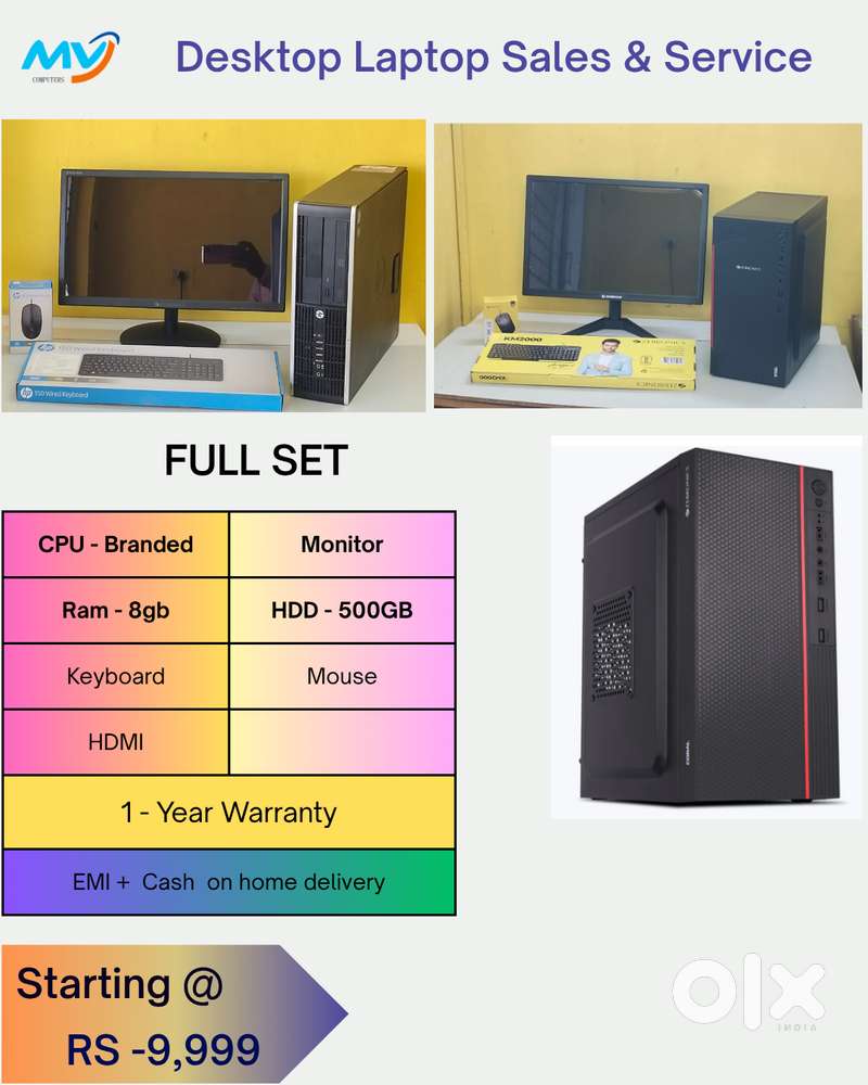 Cash on home delivery  1 Year Warranty  Same day delivery