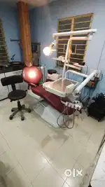 Dental chair with compressor