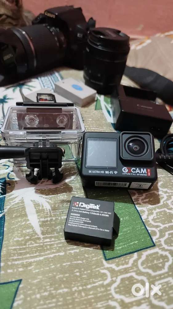 Canon 700d with dual lense and go pro for sale