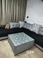 Gray 7 seater sofa set