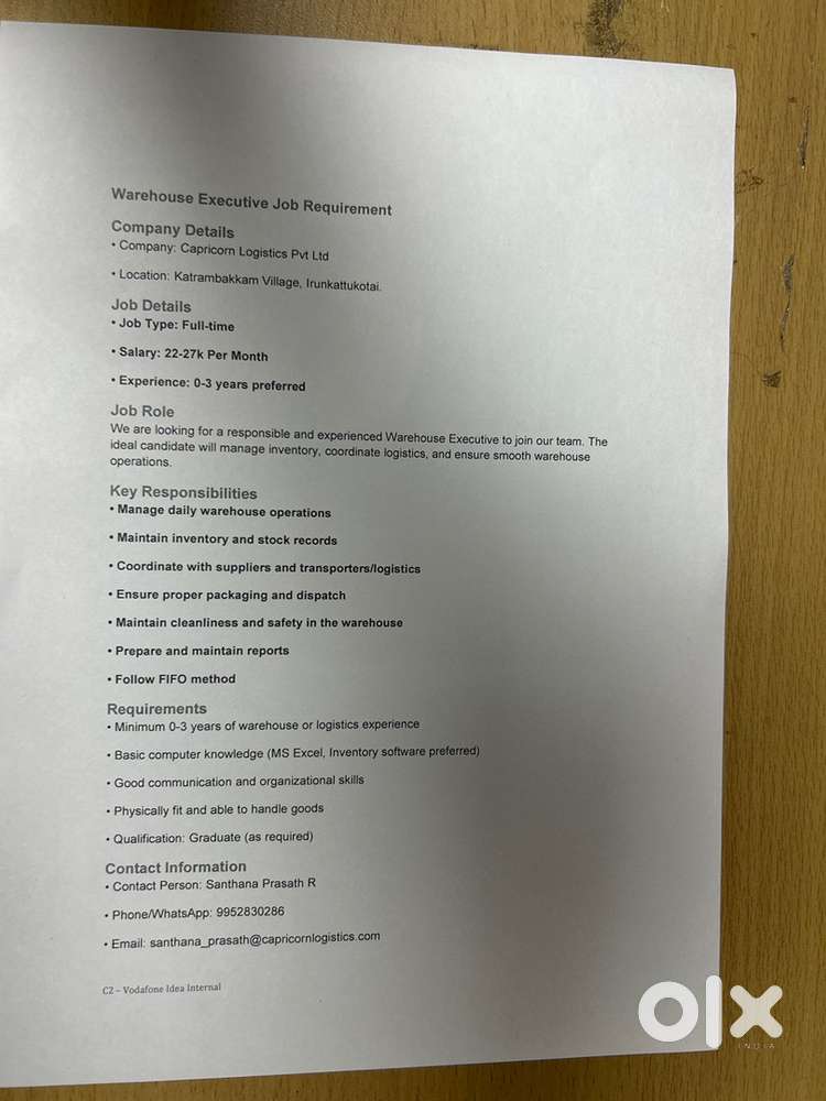 Warehouses executive