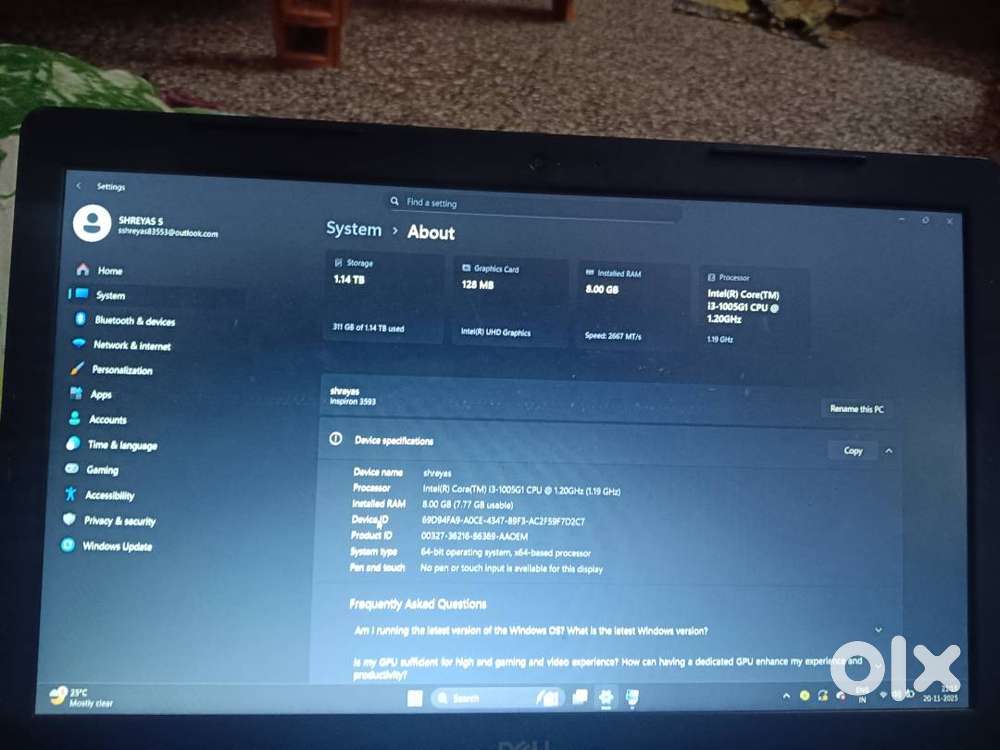 Dell Inc. Inspiron 3593