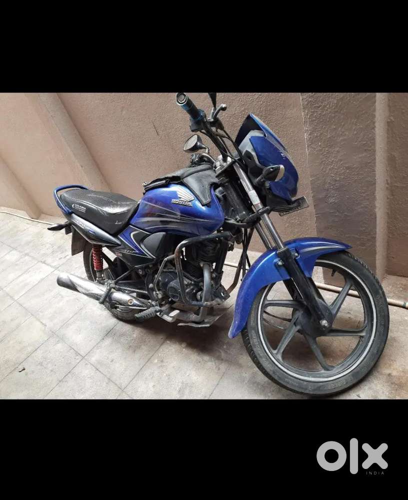 Blue bike with 50 kmpl