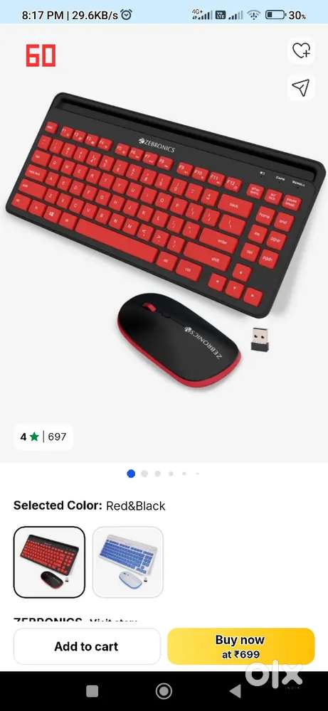 Keyboard & Mouse combo - Zebronics Companion 114