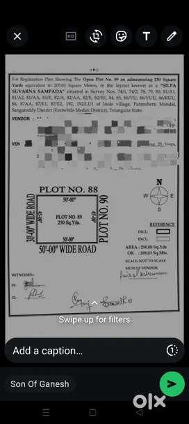 Open plot for sale 50 feet and 30 feet road corner bit