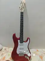 Electric Guitar with Processor and Amplifier