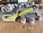 Excellent l shape fabric corrner sofa set 3 years warranty MM 100