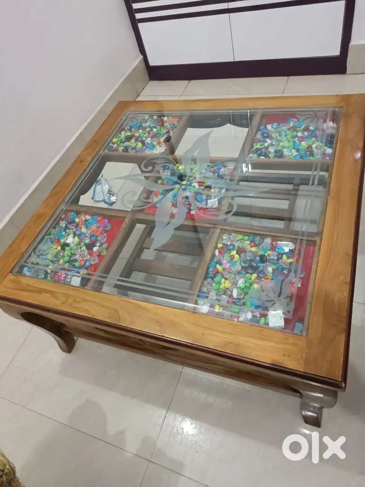 Centre table with glass