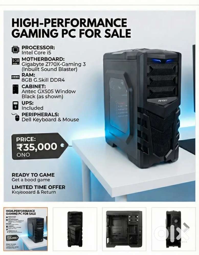 i5 7th Gen Desktop PC System cpu very good condition