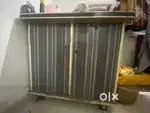 Compact Wooden Storage Cabinet with Wheels - Used