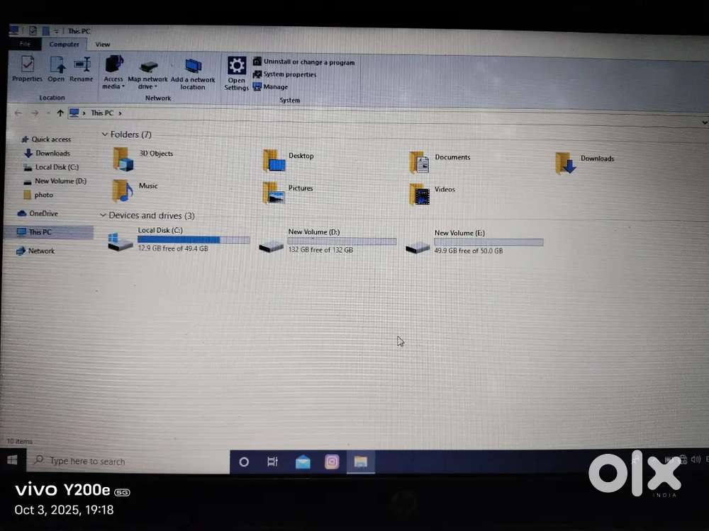 Hp laptop no problem all good condition