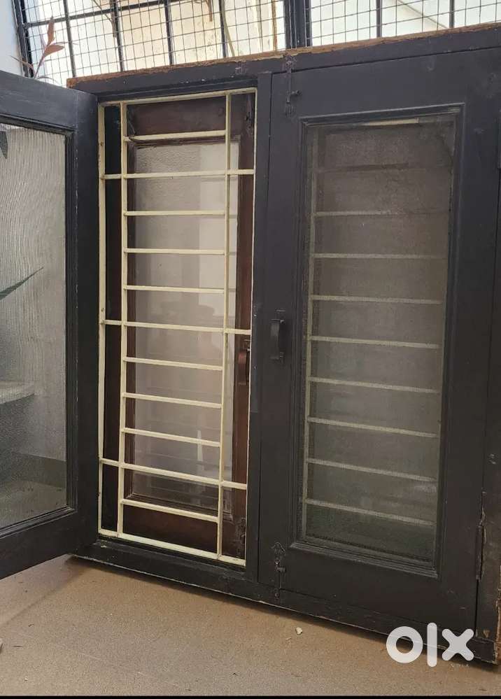 agwan window 4x4, with iron grill glass &jali shutters fitted.