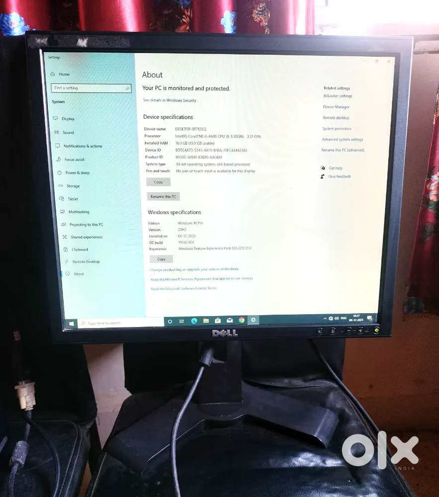 Dell LCD Monitor and Cpu