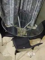 4 seater dining table 42 inches Round glass