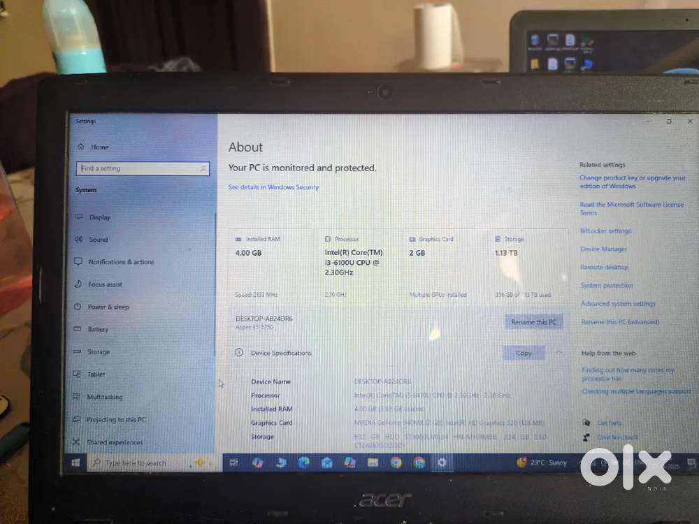 Acer Aspire Laptop with NVIDIA graphics card for Sale