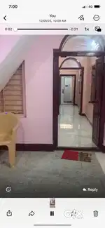 Spacious 1 BHK house with western toilet and parking for 3 vehicles