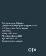 Wanted (picker &loader) Kokapet