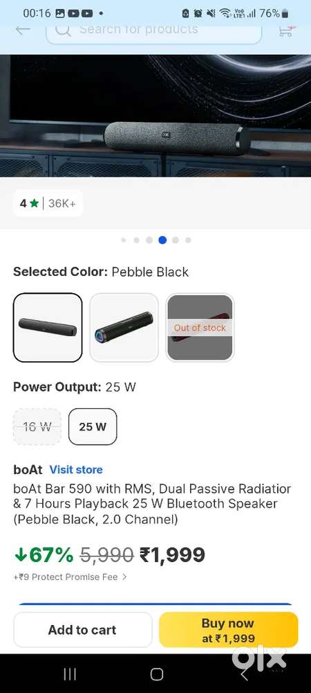 Boat bar 590 Bluetooth speaker