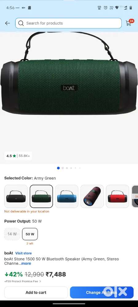 Boat stone 1500 50w bluetooth speaker