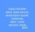 3 BHK FOR RENT