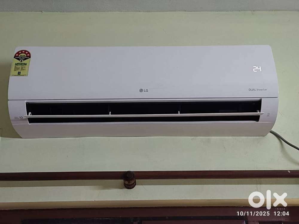 LG 5 star 1.5 ton split AC, one and half year old, under AMC