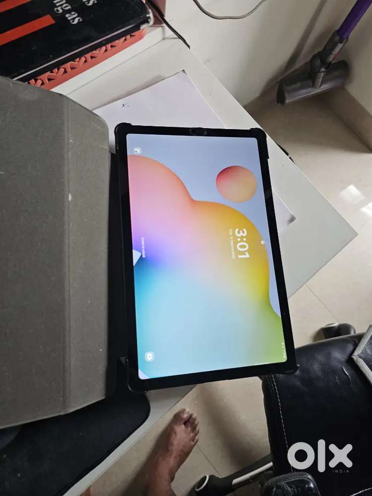 Samsung tab 6 lite with new tripod selfie stick and remote worth rs 2k