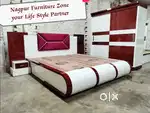 Nagpur Furniture Zone, Bedroom Set, Bed + Side Table, Slider Wardrobe