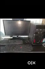 Computer CPU and speakers