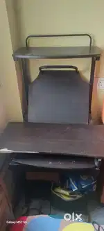 Wooden computer desk