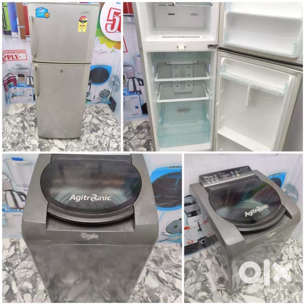 @13k₹ second hand double door refrigerator and whirlpool latest w.m