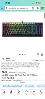 Razer Blackwidow V4X. Yellow Switch edition