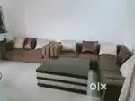 7 seater sofa with table covers and coushins