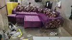 7 seater sofa do pappi ek table