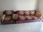 Sofa set with two cher and bed with storage 6/7feet