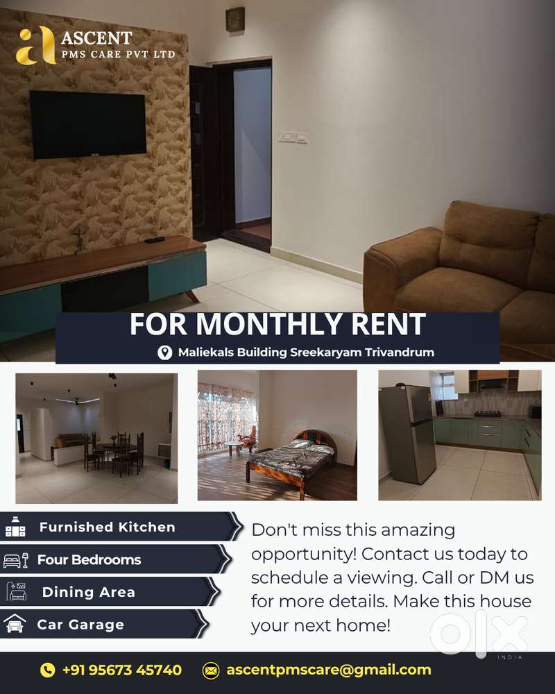 Luxury apartments available for rent in Trivandrum’s prime city