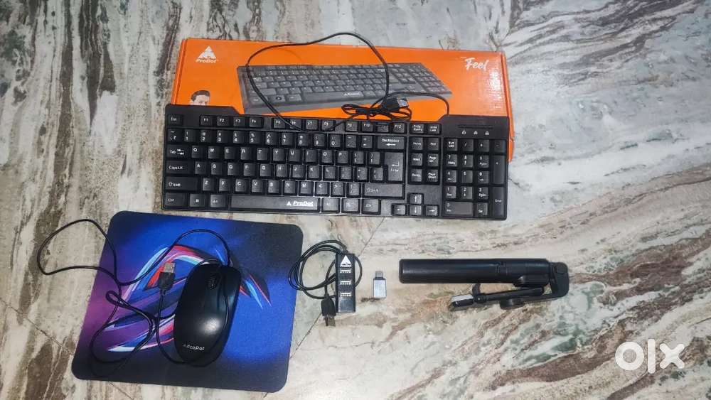Prodot 5-1 Keyboard, Mouse with one Bluetooth selfie sticks