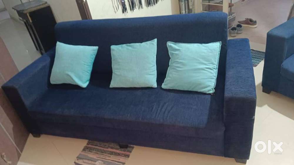 3 Seater Blue Sofa on rent