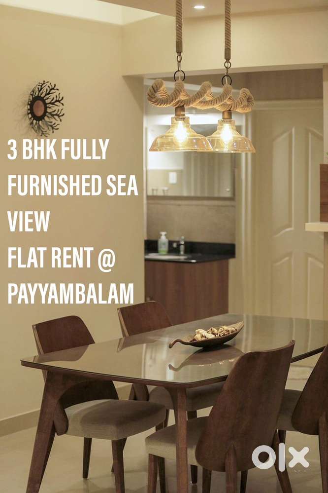 3 BHK FURNISHED SEA VIEW FLAT RENT @ PAYYAMBALAM,KANNUR